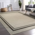 thumbnail image 4 of Beverly Rug Easy Jute Outdoor Indoor Non Shedding Easy-Cleaning Rug Bordered Off-White 8x10, 4 of 9