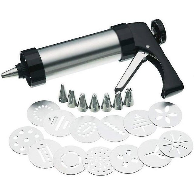 22 Piece Set Multifunctional Stainless Steel Decorating Gun, Hand Pressing Biscuit Machine, Diy Baking Tools