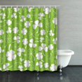 thumbnail image 1 of RYLABLUE Seamless Clover Pattern Shower Curtains Bathroom Curtain 66x72 Inch, 1 of 1