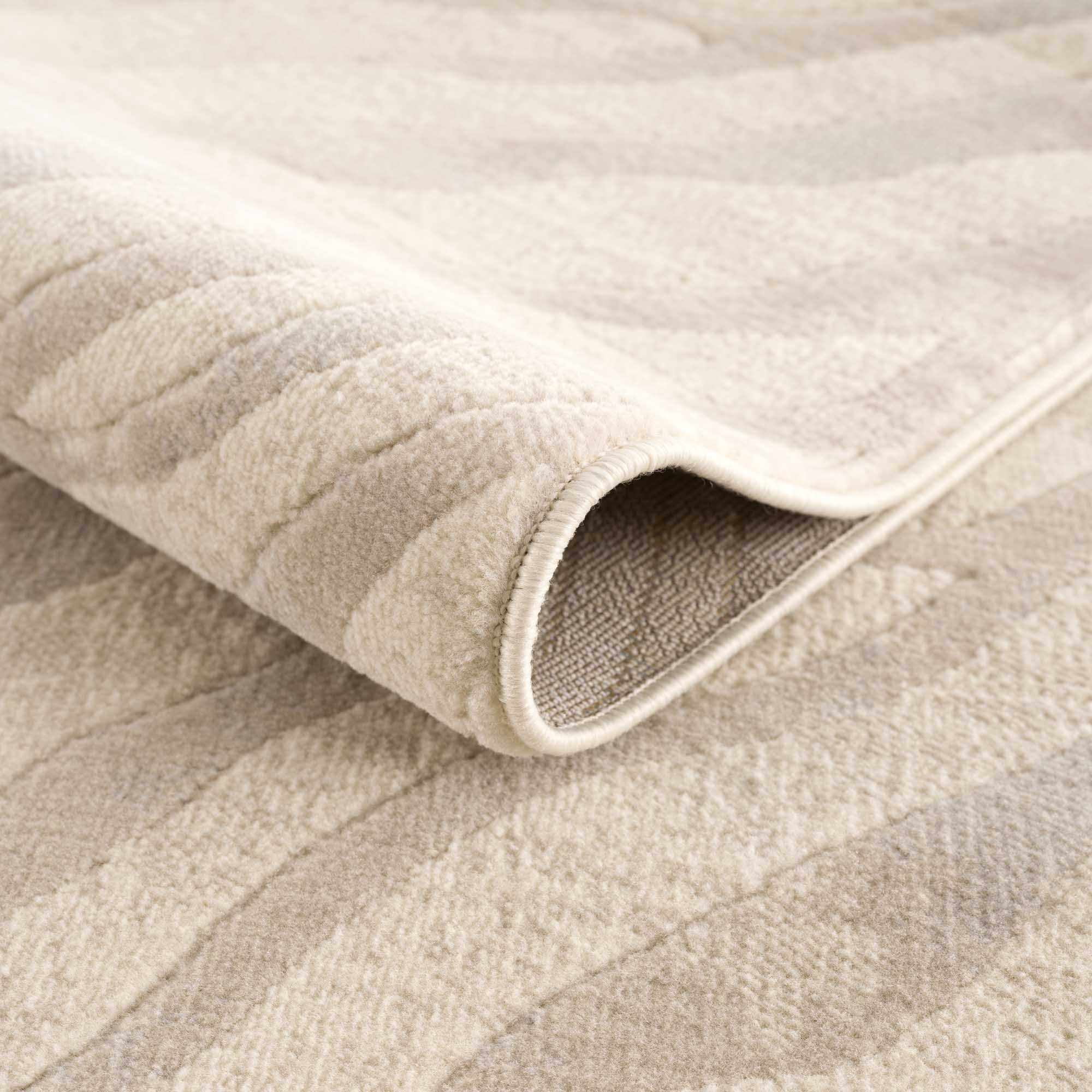 Hauteloom Manteca Contemporary Animal Zebra Print Area Rug for Living Room Bedroom Dining Room - Distressed Faded Style - Cream, White, Beige, Gray - 6'7" x 9' (6x9)