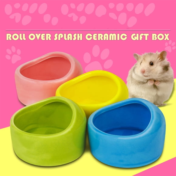 Ceramic Pet Feeding Bowl Hamster Chinchilla Rabbit Food Feeding Bowl Anti-turning Anti-biting