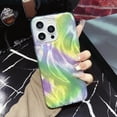 thumbnail image 3 of Gradient Colorful Feather Yarn Luxury Sparkling TPU Case Compatible with iPhone Case (Gradient Pink,iPhone 12), 3 of 8