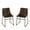 Brown, variant on Cortesi Home Casablanca Dining Chair in Chalkboard Black Faux Leather (Set of 2)