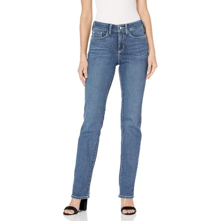 NYDJ Marilyn Straight in Husk 6 New Heyburn