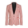 thumbnail image 5 of Lars Amadeus Men's Checked Blazer Slim Fit Casual Lightweight Plaid Sports Coat, 5 of 5