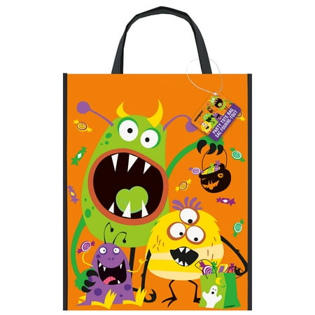 Large Plastic Silly Monsters Halloween Goodie Bag, 15 x 12 in, 1ct