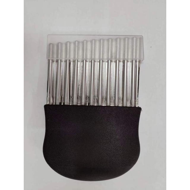 Cortador de arrugas fuerte, cuchillo para freír francés de alta resistencia, picador ondulado de acero inoxidable grueso, cortador duradero con mango negro para patatas