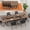 Walnut 55.1in Rectangle, variant on Flip-Top Folding Conference Table, Mobile Training Table with Wheels, Modular Seminar Tables for Office Meeting Room