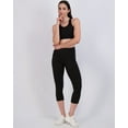 thumbnail image 5 of Real Essentials 4 Pack: Women's Capri Leggings with Pockets Casual Yoga Workout Exercise Pants (Available in Plus Size), 5 of 6