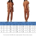 thumbnail image 2 of Sudadera Traje de chándal de 2 piezas para mujer Traje de chándal casual de 2 piezas Traje de vacaciones con cuello redondo Ygjytge Marrón L para Mujer, 2 of 8