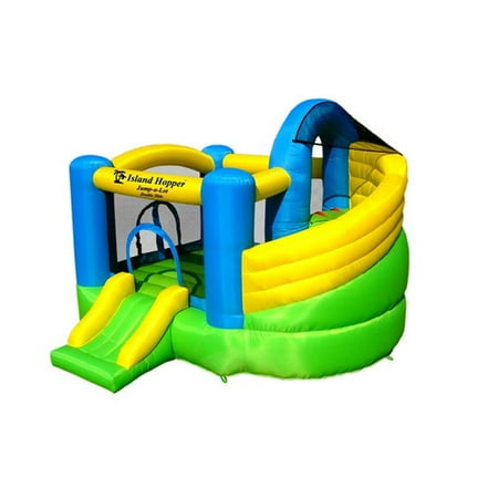 Island Hopper Jump-A-Lot Curved Double Slide Bounce House