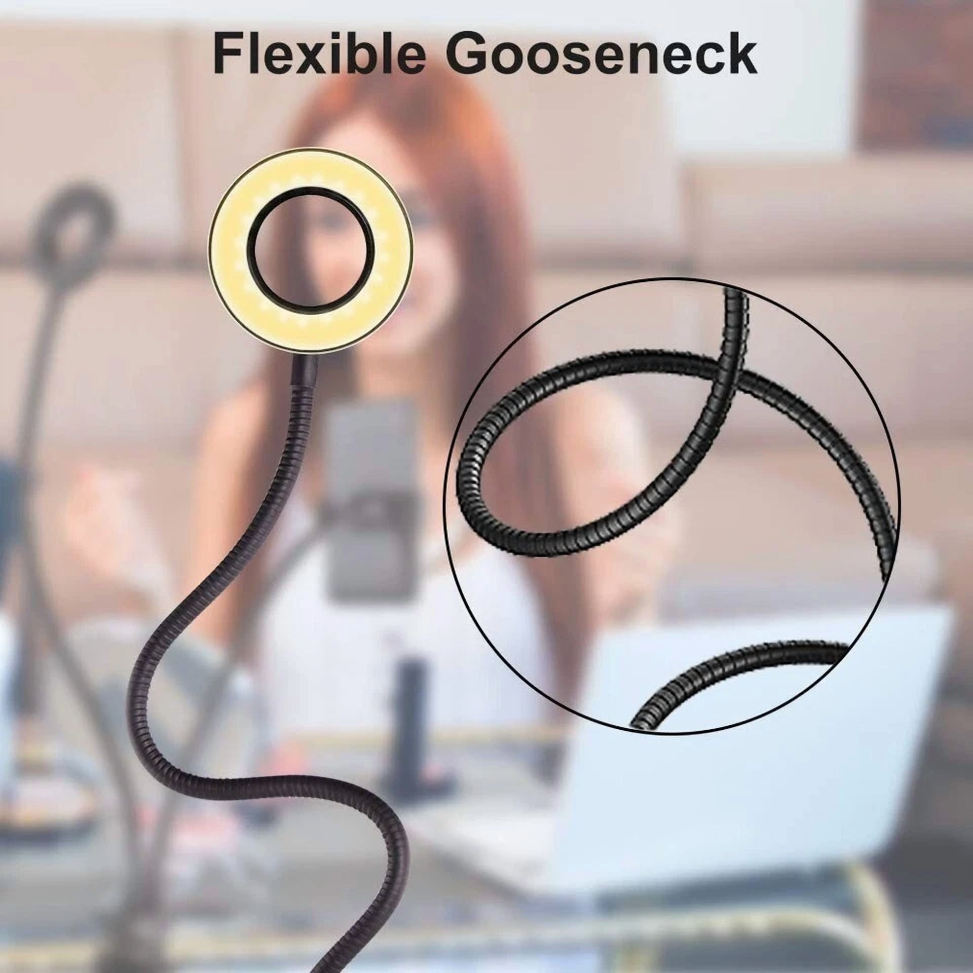 CRESTIN- Led Selfie Ring Light Phone Holder Flexible Stand Long Arm For Stream Live Lamp