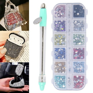  Qiilu Embroidery Pen for Fabric Sewing Box Set 100Pcs Set  Diyfts Colorful Threads Embroidery Pen Punch Needle Kit Set Sewing Tools
