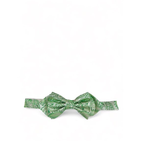 Green Paisley Silk Bow Tie by Paul Malone