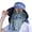 Navy Blue, variant on Koszal Women Summer Fashion Anti-UV Floral Print Sunhat Wide Brim Neck Face Cover Cap