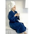 thumbnail image 5 of Bata de baño de adulto, Color azul Marino, 100% Algodón, 5 of 5
