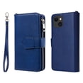 thumbnail image 2 of Allytech Detachable Wallet Case for Apple iPhone 15, Vintage PU Leather Folio Flip Wallet Case Multiple Cards Slots Kickstand Shockproof Protective Phone Case for iPhone 15 - Blue, 2 of 17