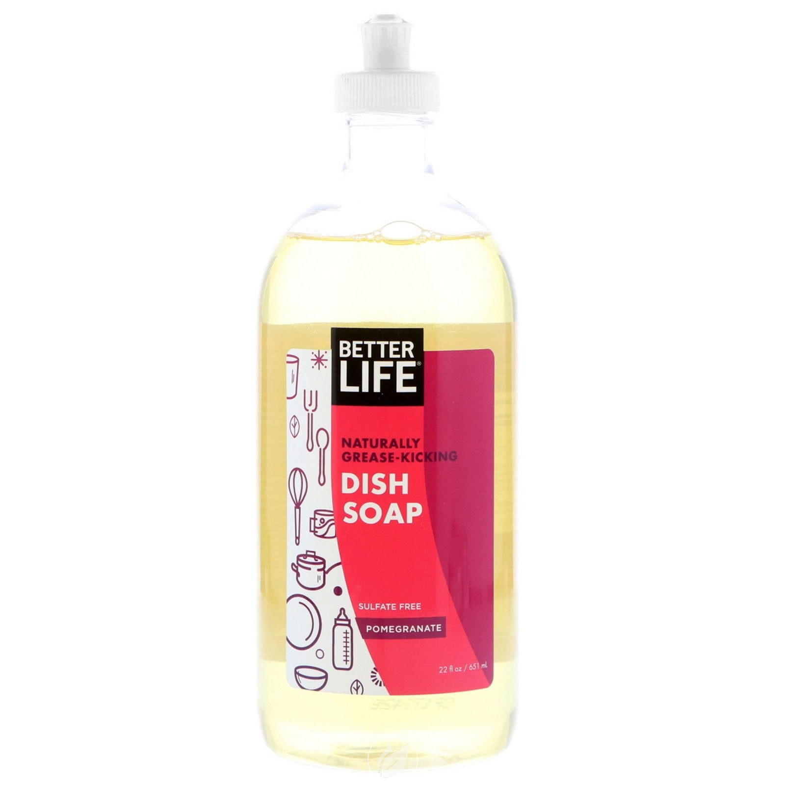 Better Life Sulfate Free Dish Soap, Tough On Grease & Gentle On Hands