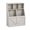 Light ivory gray Y26, variant on FunsLane 3-Tier Kids Bookshelf with Toy Storage Bins & Cabinet – Step Shelves, Child-Safe, Easy Assembly for Playroom, Nursery, Bedroom (White)