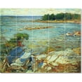 thumbnail image 1 of Ceramic Tile Mural-Abram Arkhipov Village Painting 7. 17" w x 17" h using (16) 4.25 x 4.25 ceramic tiles, 1 of 3