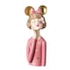 thumbnail image 3 of Estatuas de resina con lazo para niñas, esculturas, decoración, centro de mesa, hogar, estantería, granja, sala de estar, porche de escritorio Rosado Fernando estatuas de escritorio, 3 of 8