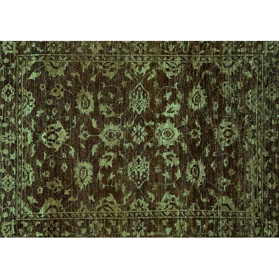 Ahgly Company Indoor Rectangle Oriental Turquoise Blue Traditional Area Rugs, 4' x 6'
