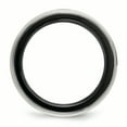 thumbnail image 2 of Edward Mirell Black Ti & Titanium Polished Grooved Ring, 2 of 7