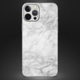 thumbnail image 4 of DesignSkinz White Scratched Marble Full-Body Skin Decal Wrap Cover for iPhone 13 Mini, 4 of 9