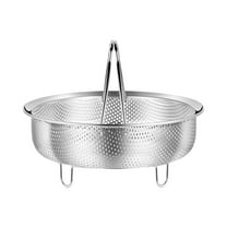 Strainer Basket, Colander, 304 Stainless Steel Dense Hole Drainage Basket, Rice Cooker Vegetable Washing, Multipurpose Steam & Drain Rack for Pots