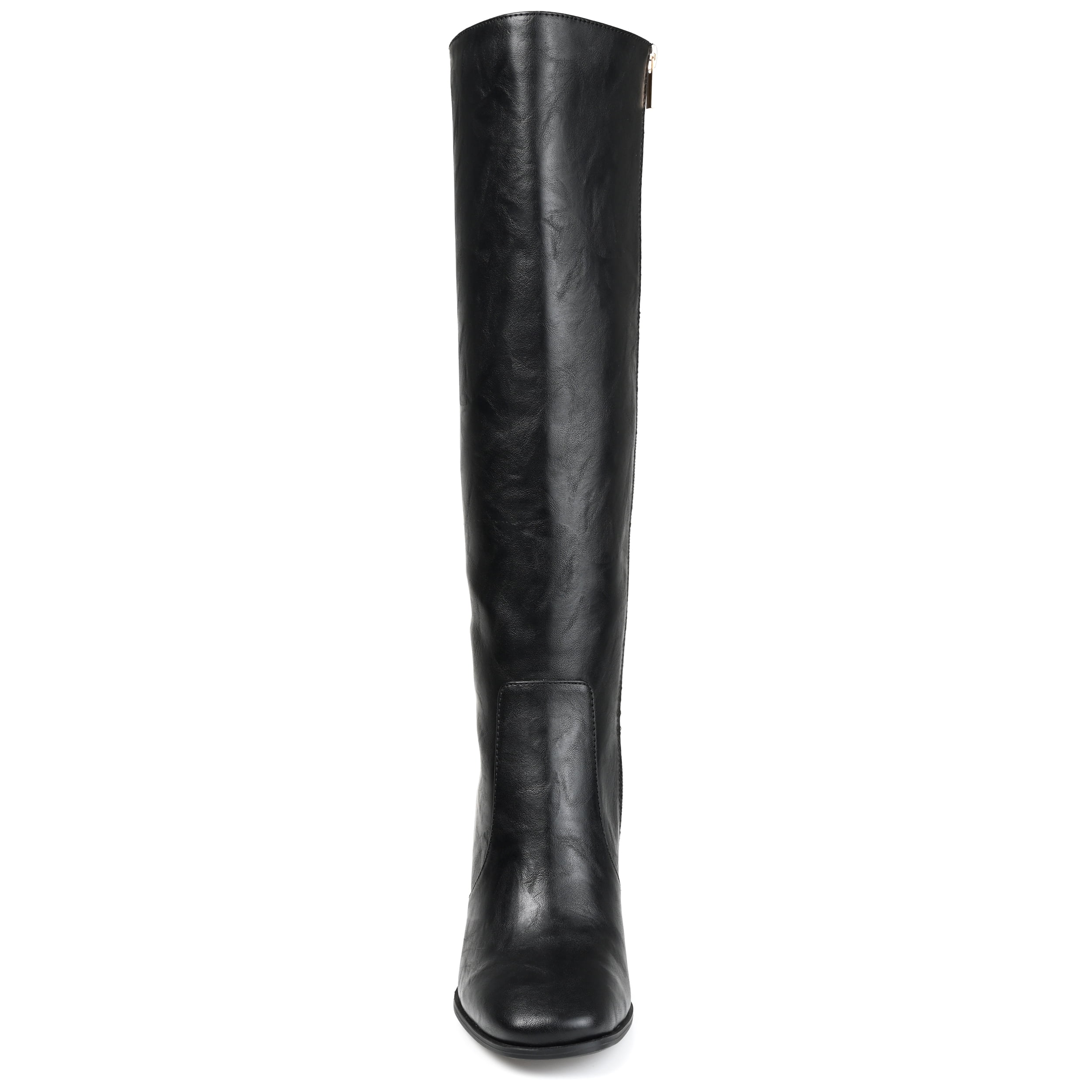 Journee Womens Karima Extra Wide Calf Stacked Heel Knee High Boots