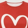 thumbnail image 6 of Women's Hearts Printed Oversized T-shirts Striped Short Sleeve Crew Neck Casual Summer Baggy Tee Shirt Tshirts (XL, Red), 6 of 8