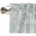 thumbnail image 5 of Grey Christmas Kitchen Curtains 63 Inches Long, Seasonal Winter Holiday Xmas Snowflake Rod Pocket Window Curtains Panels for Bedroom/Bathroom/Nursery, Light Filtering Treatment Curtains Drapes 42"x63", 5 of 5