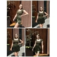 thumbnail image 3 of Zeagoo Womens Mini Skirt Stain Silk Skirts Sexy Stretch Fitted Bodycon Short A-Line Skirts Y2k Cute Skirts, 3 of 7