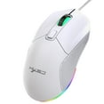 thumbnail image 6 of UHUYA Gaming Mouse Wired Gaming Mouse 7200 DPI Programmable Wired Gaming Mouse Mice LED RGB Backlight Programmable Mouse White, 6 of 9
