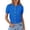 Blue, variant on Womens Knit Cardigans Round Neck Short Sleeve Button-Front Cropped Comfortable Casual Everyday Summer Tops Brown XL