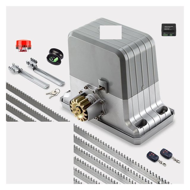 Full Kit 1800KG Rolling Sliding Gate Opener Floating Door Closer With 7/8m Racks Photocells Light Wi-Fi Gate Controller Optional ,Easy to Install