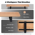 thumbnail image 6 of ULTRARM Moodular Wooden Monitor Stand 33.4” (85cm) Desk Organizer with Metal Slide Rails for Drawer, Tray, Laptop, Tablet, Phone & Headphones Customizable Riser for Organized Workspace Oak MS85-O, 6 of 10
