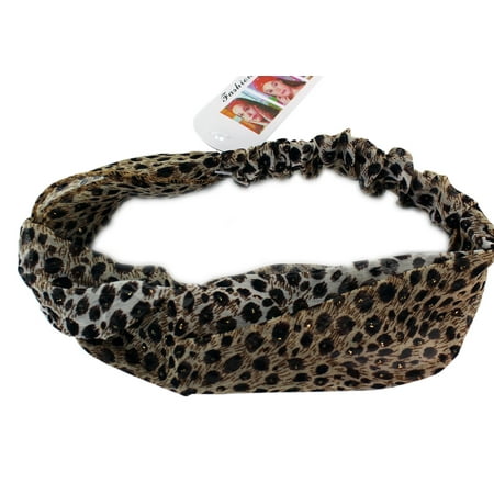 - Brown Leopard Print Faux Leopard / Cheetah Headband