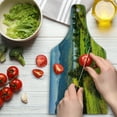 thumbnail image 3 of Landscape Cutting Board, Summer Morning on Bohinj Lake in National Park Slovenia Greenery Nature, Tempered Glass Cutting and Serving Board, Wine Bottle Shape, Green Blue Yellow, by Ambesonne, 3 of 5