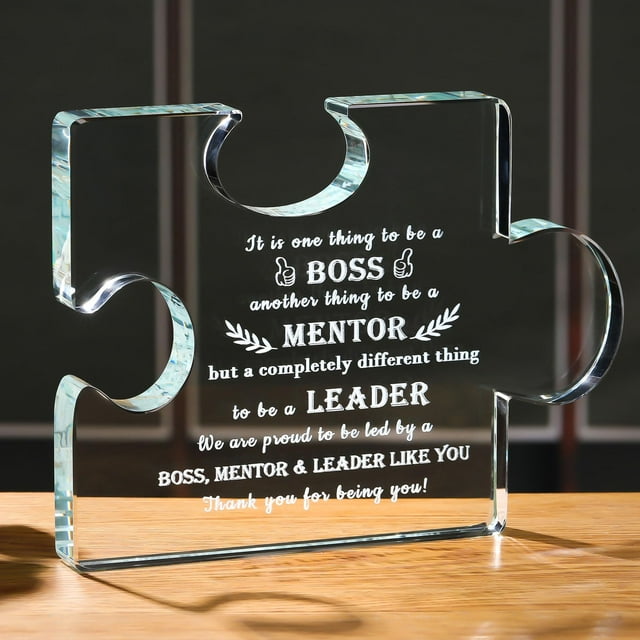 Portarretrato de Cristal Movdyka Boss Mejor Jefe de Todos Regalo