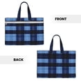 thumbnail image 4 of Handbag File Bag 15×10.6in Large Capacity Double Pocket Designed For Work Travel Travel Shopping Cornflowerblue Buffalo Plaid Check Tartan Scotland_1, 4 of 8