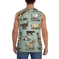 thumbnail image 4 of Fuzoiu Vintage Farm Animals Print Men's Sleeveless T-shirt,Sleeveless Tee Shirts,Quick-Dry Athletic Tank Top for Gym, Running, Sports & Outdoor Activities-3X-Large, 4 of 7