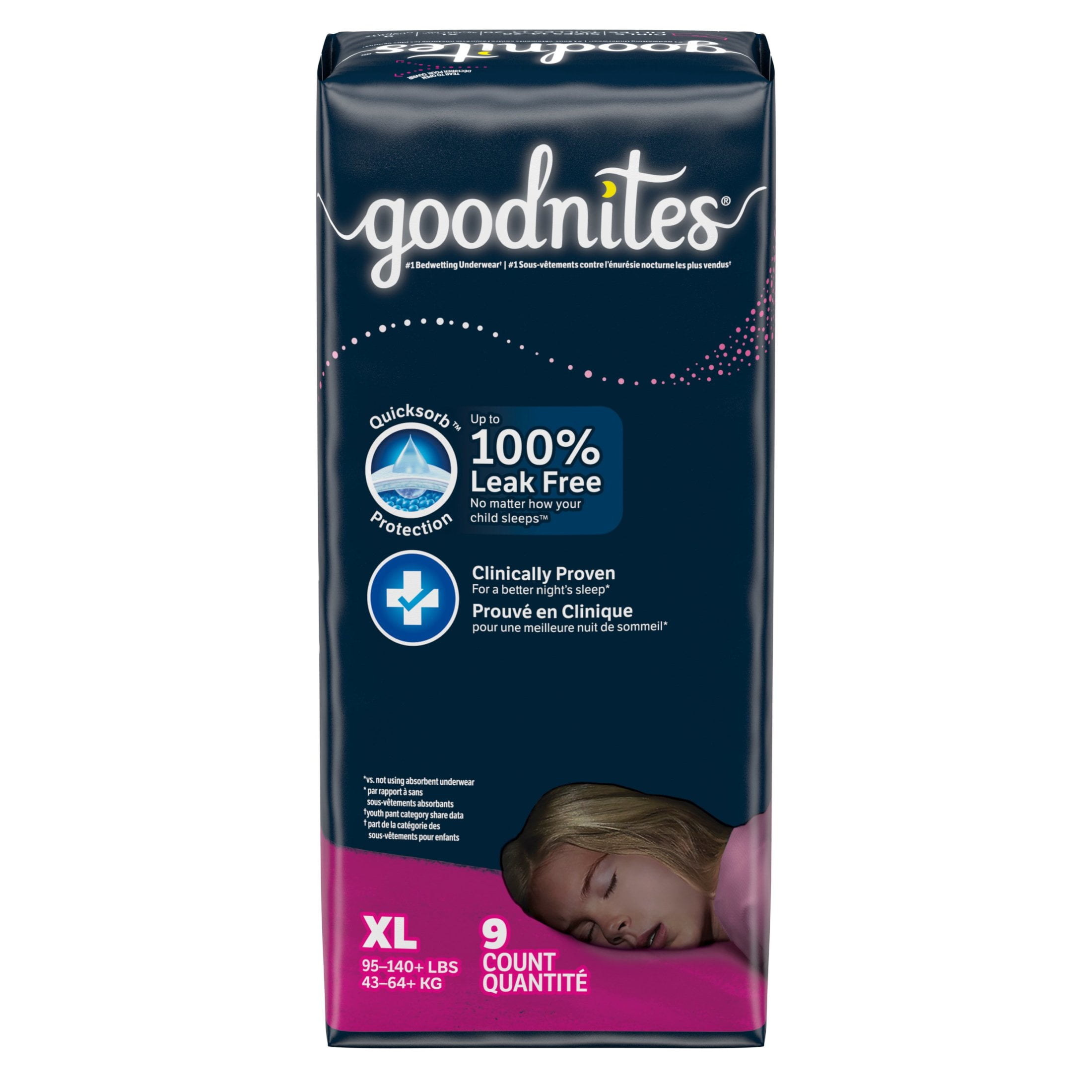 Goodnites Bedwetting Underwear for Girls, XL (95-140+ lbs Goodnites Bedwetting Underwear for Girls, XL (95-140+ lbs