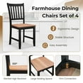 thumbnail image 5 of Costway Set of 4 Dining Chair Kitchen Black Spindle Back Side Chair with Solid Wooden Legs, 5 of 7