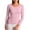 Pink, variant on Miqool Womens Long Sleeve Thermal Shirts Casual V Neck Soft Stretchy Breathable Lightweight Base Layer Underwear Top