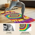 thumbnail image 4 of Rainbow Tie Dye Spiral Layer Pattern Hot Yoga Mat Towel Non Slip for Hot Yoga - Quick-Drying Yoga Mat Cover with 4 Corner Pockets with Travel Bag - Hot Yoga Towel Non Slip 70"x26", 4 of 6