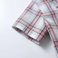 thumbnail image 6 of LLYWEY Toddler Boys Plaid Button up Shirt , Boys Plaid Short Sleeve Dress Shirts Casual Collared Neck Button Down Blouse, Style BY-10, Pinks, 7-8T, 6 of 9
