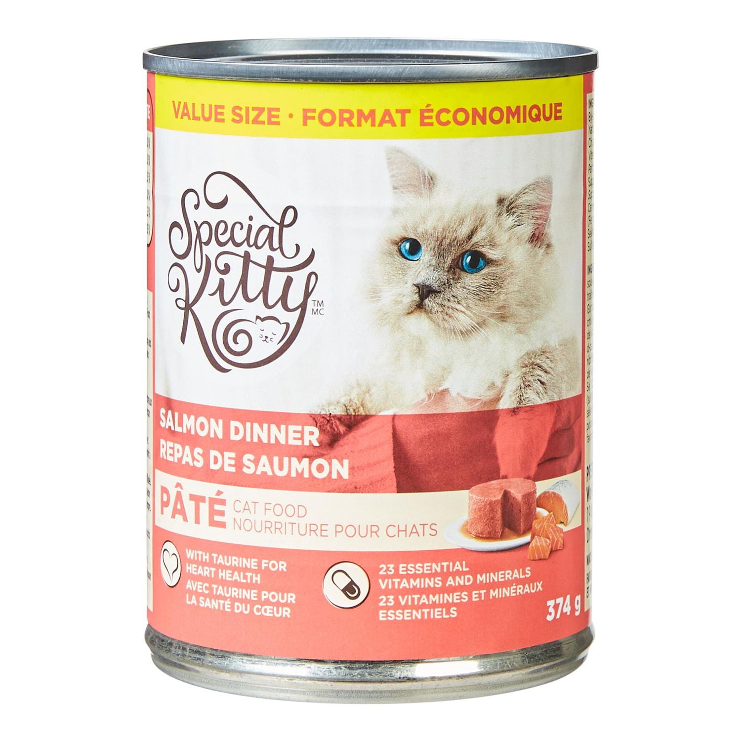 Pâtée pour chats Special Kitty – Dîner au saumon, format économique, conserve de 374 g SK Dîner au saumon – 374 g – Format économique – Chacun