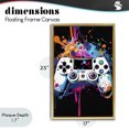 thumbnail image 4 of Stupell Industries Contemporary Controller Contrast with Neon Splatter Gold Floating Frame Canvas Art, 17 x 25, by Creative Studio, 4 of 8