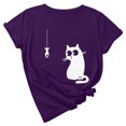 thumbnail image 2 of zanvin Hauts pour Femmes, T-Shirt d'Été pour Femmes, Mode Estivale, Coupe Ample, Col Rond, Imprimé Animal Mignon, Manches Courtes, 2 of 5